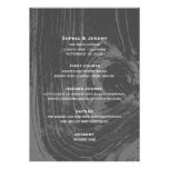 fatfatin Rustic Wood Winter Wedding Menu Custom Invitations
