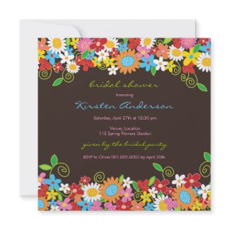 fatfatin Spring Flower Garden Bridal Shower Invite zazzle_invitation