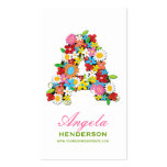 fatfatin Spring Flowers "A" Monogram Profile Card Business Card