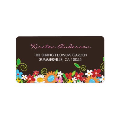 fatfatin Spring Flowers Garden Address Labels
