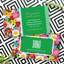 fatfatin Spring Flowers Garden Profile Card Business Card Template
