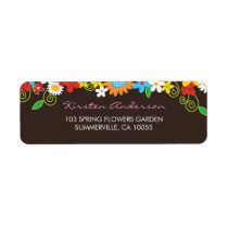 fatfatin Spring Flowers Garden Return Address Labe Custom Return Address Labels