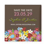 fatfatin Spring Flowers Garden Save The Date Magne magnets