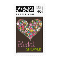 fatfatin Spring Flowers Heart Bridal Shower Stamps