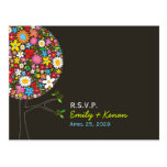 fatfatin Spring Flowers Pop Tree RSVP Postcard postcards