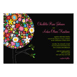 fatfatin Spring Flowers Pop Tree Wedding Invitatio invitations