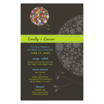 fatfatin Spring Flowers Pop Tree Wedding Menu Flyers