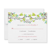 fatfatin Spring Knotted Love Trees RSVP Card Personalized Announcements