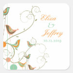 fatfatin Summer Bird and Swirls 02 Gift Sticker stickers