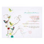 fatfatin Summer Bird And Swirls Enclosure Card Personalized Invitations