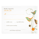 fatfatin Summer Birds And Swirls 2 Wedding RSVP invitations