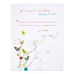 fatfatin Summer Birds And Swirls RSVP Card Custom Invitations