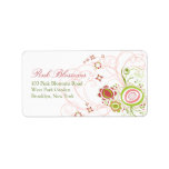 fatfatin Sweet Pink Blooms Custom Address Labels labels