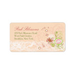 fatfatin Sweet Pink Blooms Lace Custom Labels labels