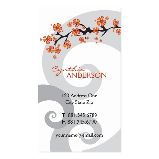 fatfatin Tropical Hibiscus Fusion Business Cards