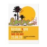 fatfatin Tropical Love Valentine Save The Date postcards