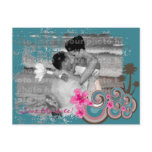 fatfatin Tropical Waves Hibiscus Save The Date postcards