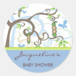 fatfatin Twin Boys Peas In A Pod Baby Shower Sticker