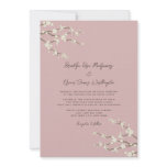 fatfatin White Sakura Cherry Blossom Wedding Personalized Invitation