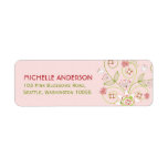 fatfatin Wild Sweet Pink Blooms Address Labels labels