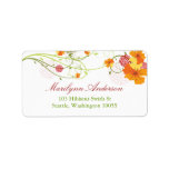 fatfatin Yellow Hibiscus Swirls Address Labels labels