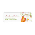 fatfatin Yellow Hibiscus Swirls Address Labels labels