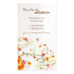 fatfatin Yellow Hibiscus Swirls Swallows Profile business cards