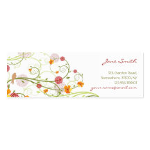fatfatin Yellow Hibiscus Swirls Swallows Profile Business Cards