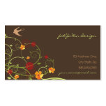 fatfatin Yellow Hibiscus Swirls Swallows Profile business cards