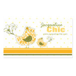 fatfatin Yellow Swirly Damask Birds Business Card