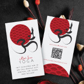 'Yoga Red Sun And Om Business Card'