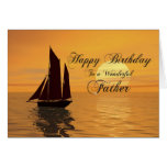 Father, a sunset yacht birthday card