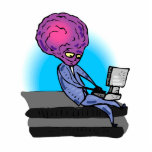 Father Alien on Laptop Cut Out