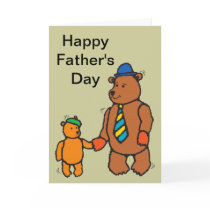 Father and Child Bear Greeting Cards