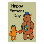 Father and Child Bear Greeting Cards