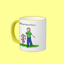 Father and Daughter Blond Mug (Customize Names) mugs