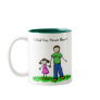 Father and Daughter Brunette Mug (Customize Names)