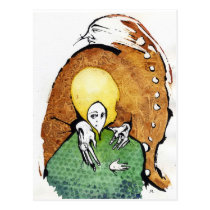 father and daughter postcards
