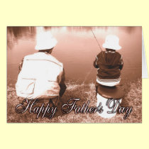 Father and Son Fishing - Happy Father's Day cards