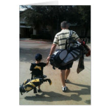 Father and Son Golf Team Greeting Card
