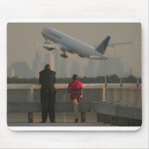 Father and son plane watching mousepads by thomasphoto60 Father and son plane watching mousepads