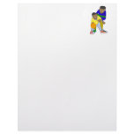 Father and son playing one on one letterhead template