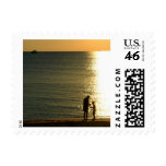 father and son postage stamps