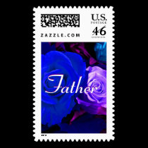 Father Blue Purple Rose Postage stamps