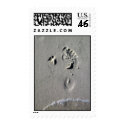 Father & Child Footprints in the Sand postage