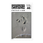 Father &amp; Child Footprints in the Sand Postage