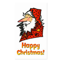 Father Christmas Gift Tag Business Card Template