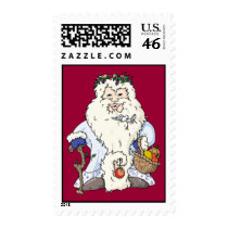 Father Christmas w/blue gloves postage
