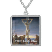 Father Forgive Them Sterling Silver Necklace