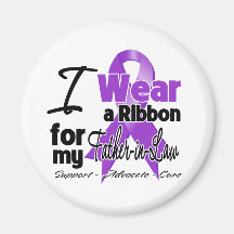 Father-in-Law - Pancreatic Cancer Ribbon Refrigerator Magnets